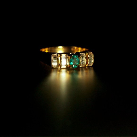 Russian Alexandrite Diamond 18k Yellow Gold Ring - Picture 3 of 7